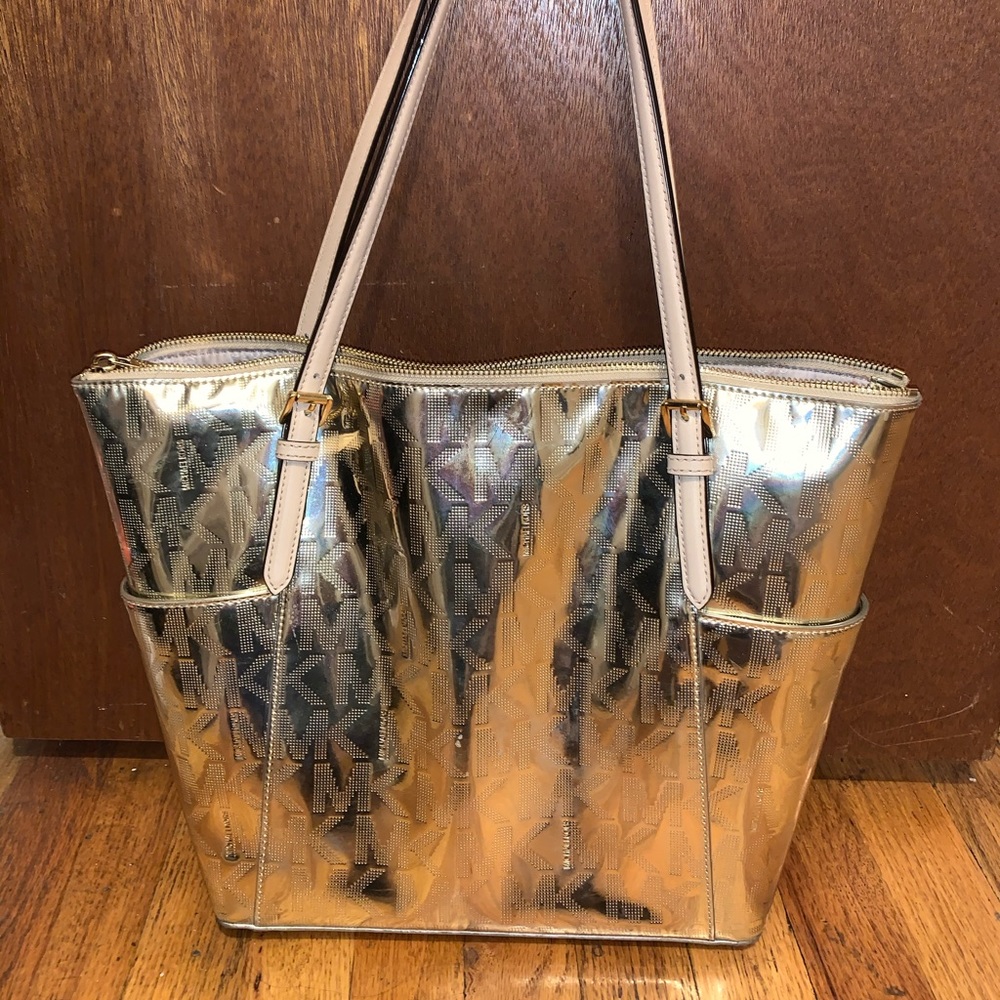 MK gold shoulder bag